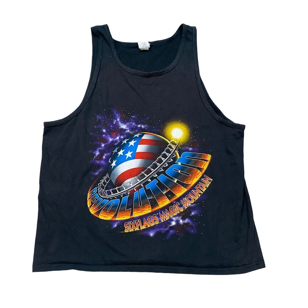 Vintage Six Flags Magic Mountain Tank Top Men's XL Retro